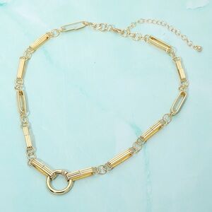 Gold Medal Link Chain Necklace